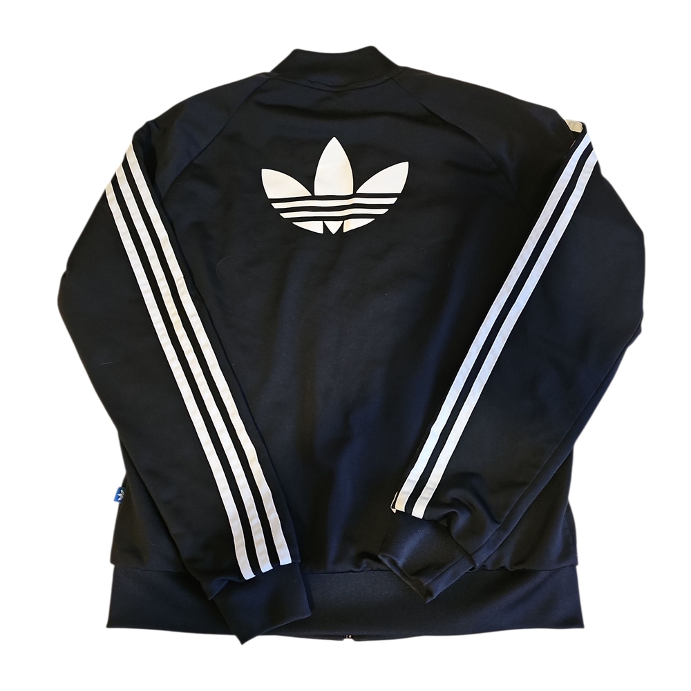Adidas Firebird Vintage Trefoil Full Zip Black Track Jacket S Med